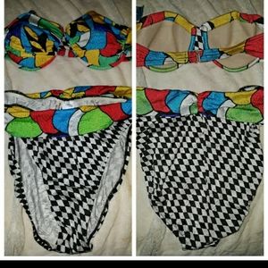 Newport vintage high waist swim set